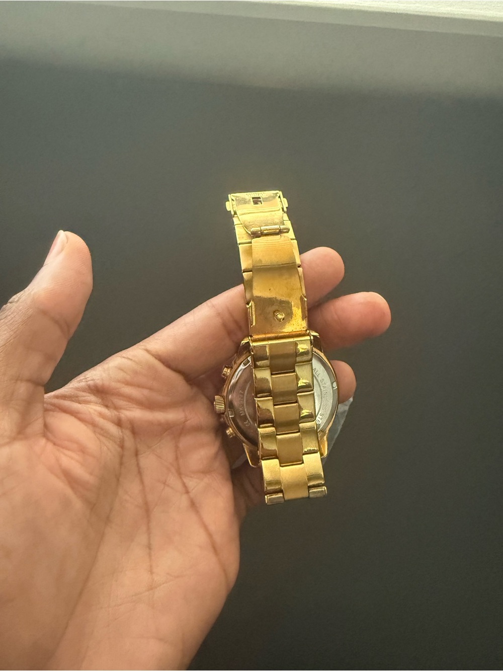 Michael Kors Gold Tone Link Chronograph Watch - Picture 6 of 6
